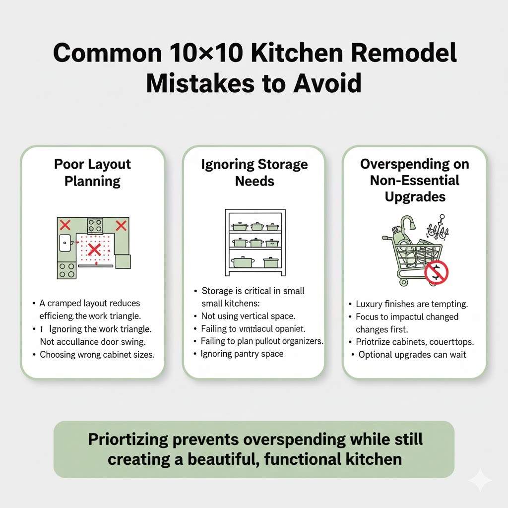 Common 10×10 Kitchen Remodel Mistakes to Avoid