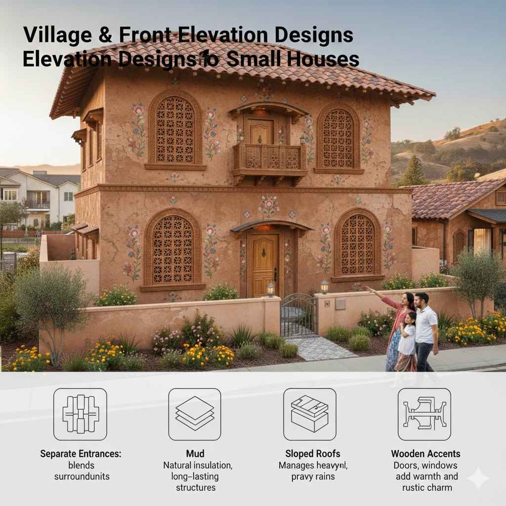 Village Front Elevation Designs for Small Houses