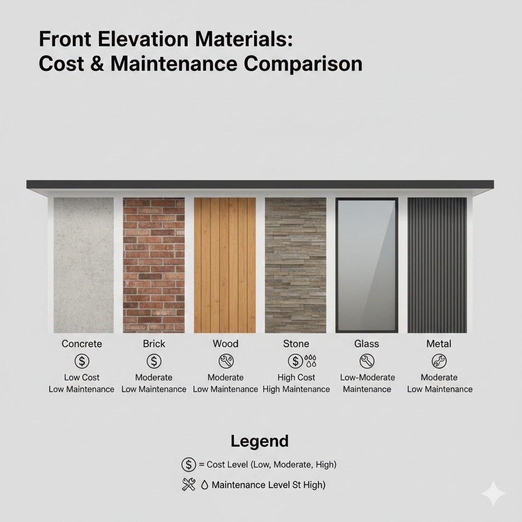 Materials Used in Small House Front Elevation Designs