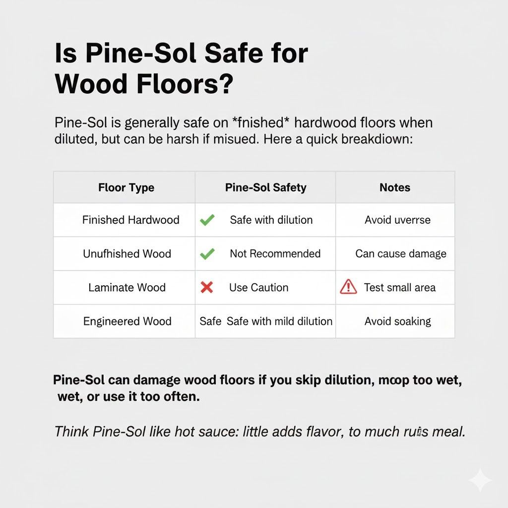 Is Pine-Sol Safe for Wood Floors