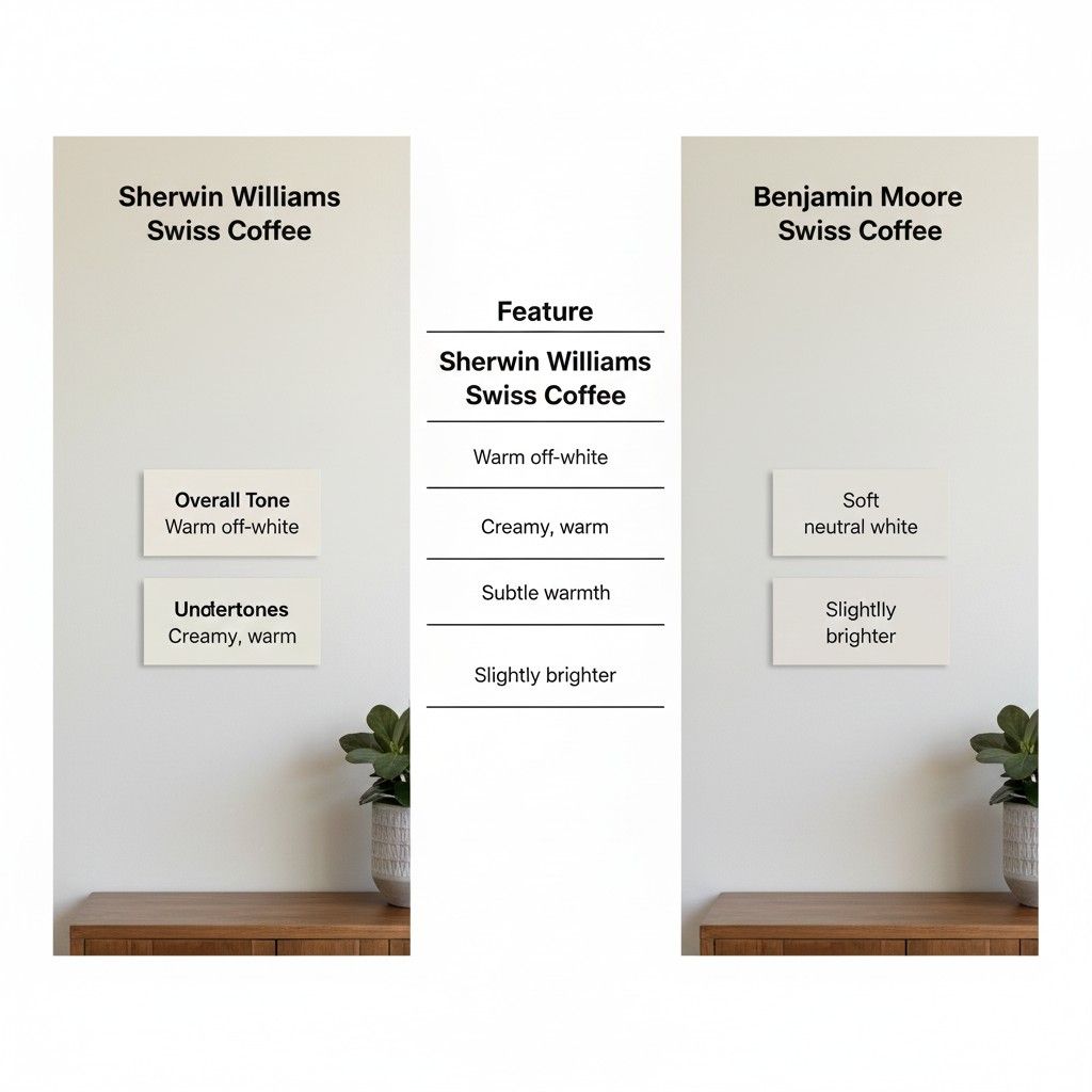 Sherwin Williams Swiss Coffee vs Benjamin Moore Swiss Coffee