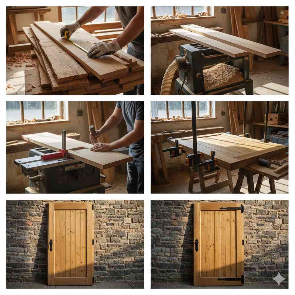 Preparing and Cutting Wood for Your Door