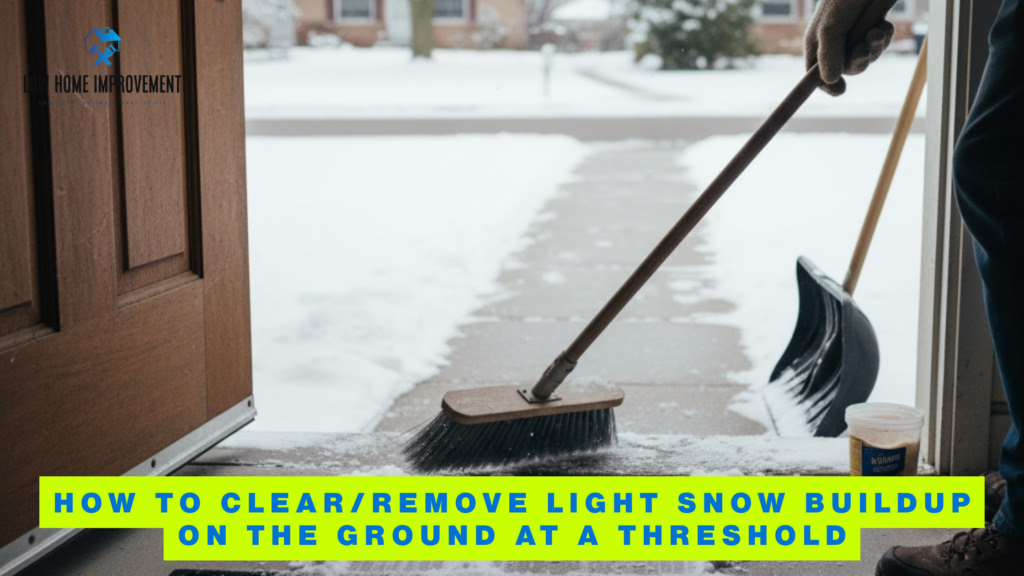 How to Clear/Remove Light Snow Buildup on the Ground at a Threshold