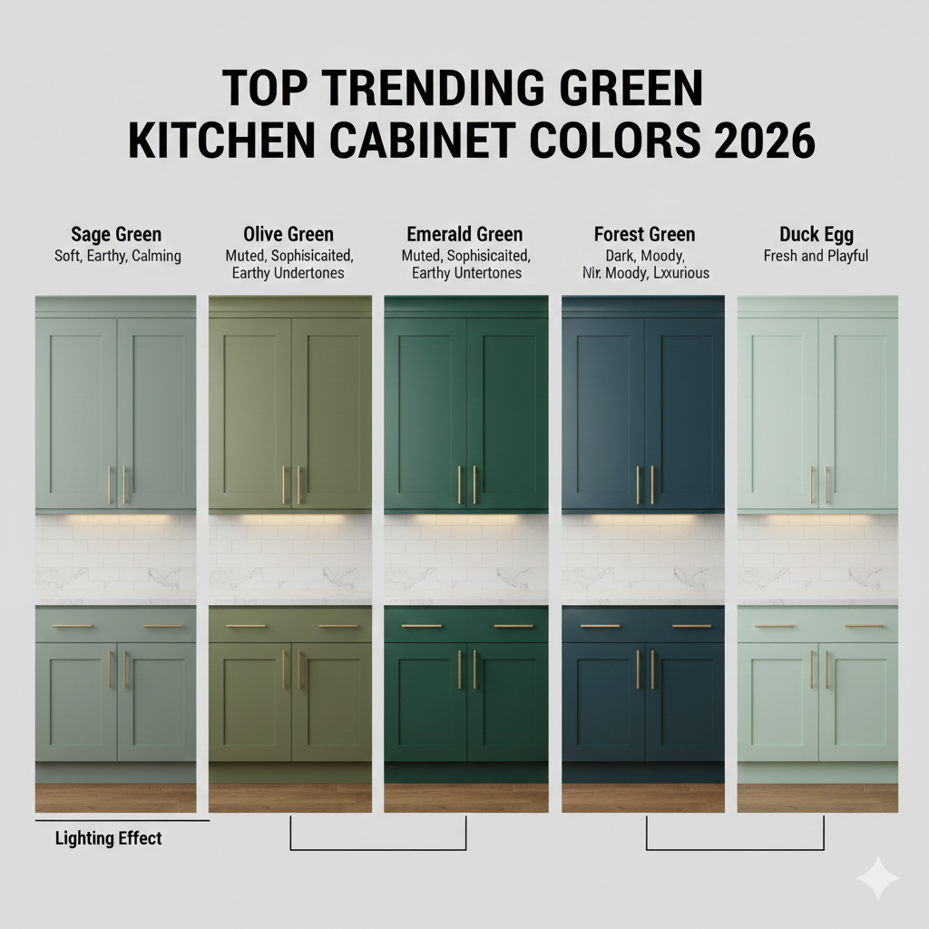 Best Green Paint Shades for Kitchen Cabinets in 2026