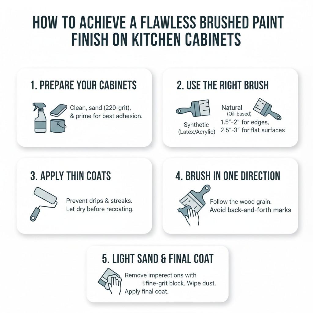 How to Achieve a Smooth Finish on Kitchen Cabinets with a Paint Brush