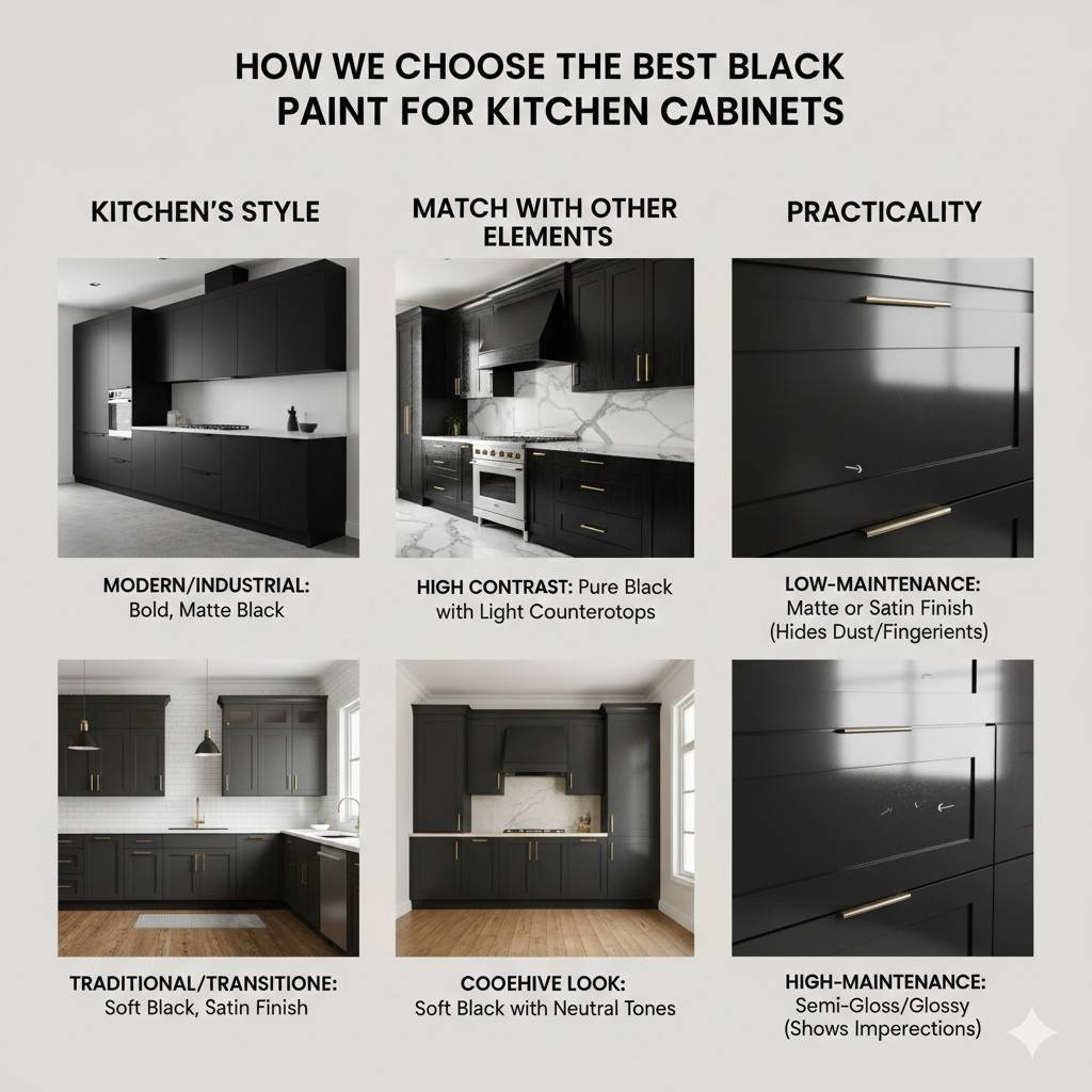 How to Choose the Best Black Paint for Your Kitchen Cabinets