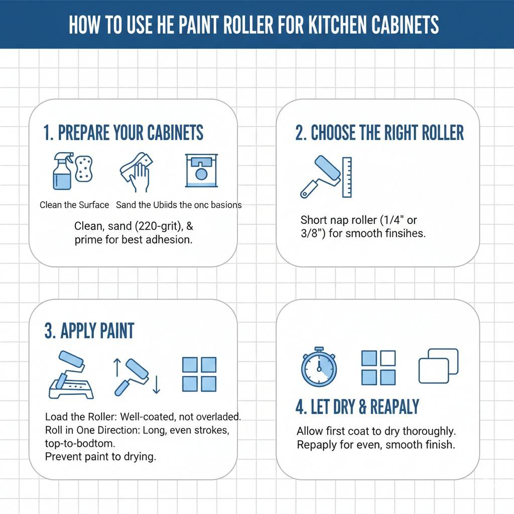 How to Use a Paint Roller for Kitchen Cabinets
