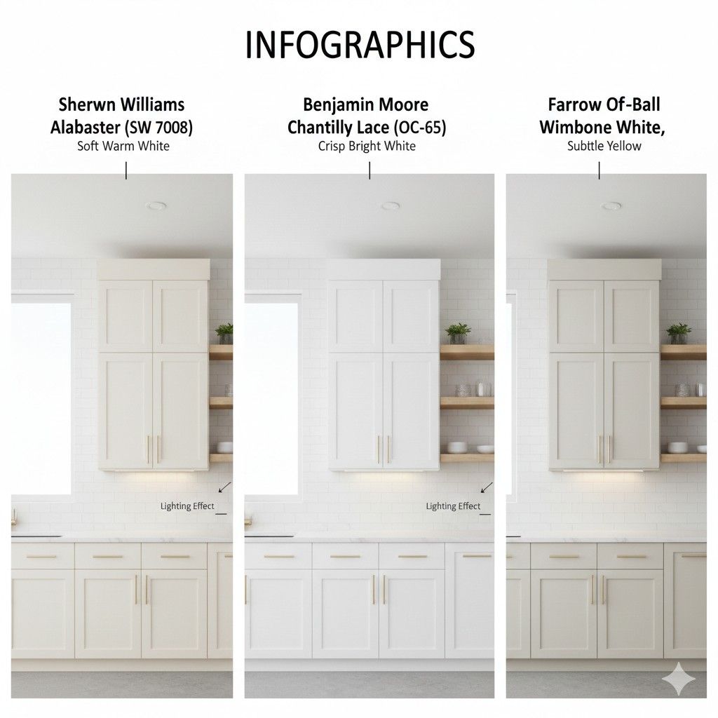 Popular White Paint Colors for Kitchen Cabinets