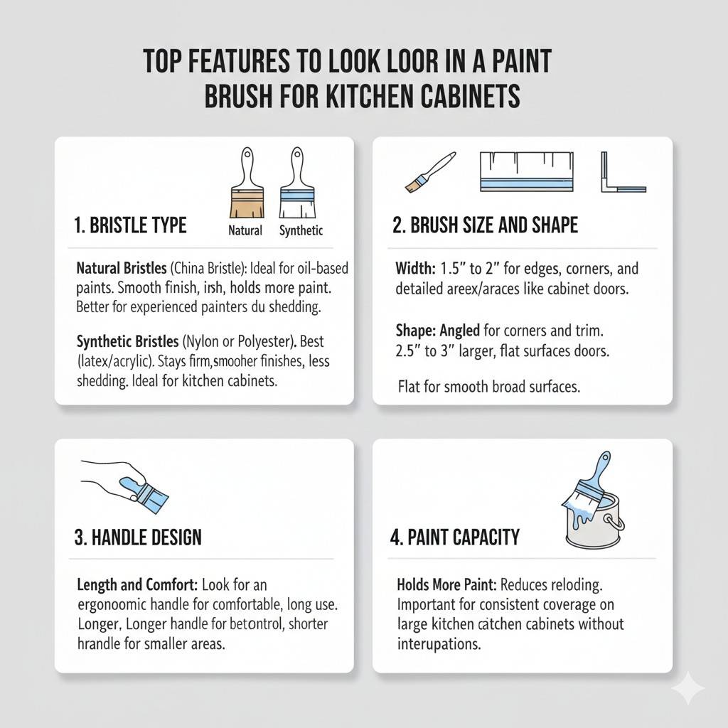 Top Features to Look for in a Paint Brush for Kitchen Cabinets