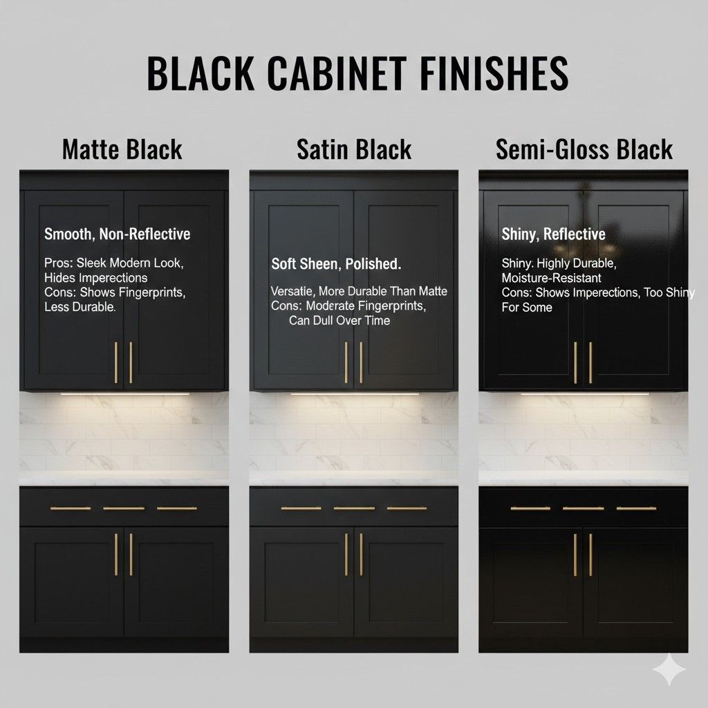 Best Finishes for Black Kitchen Cabinets